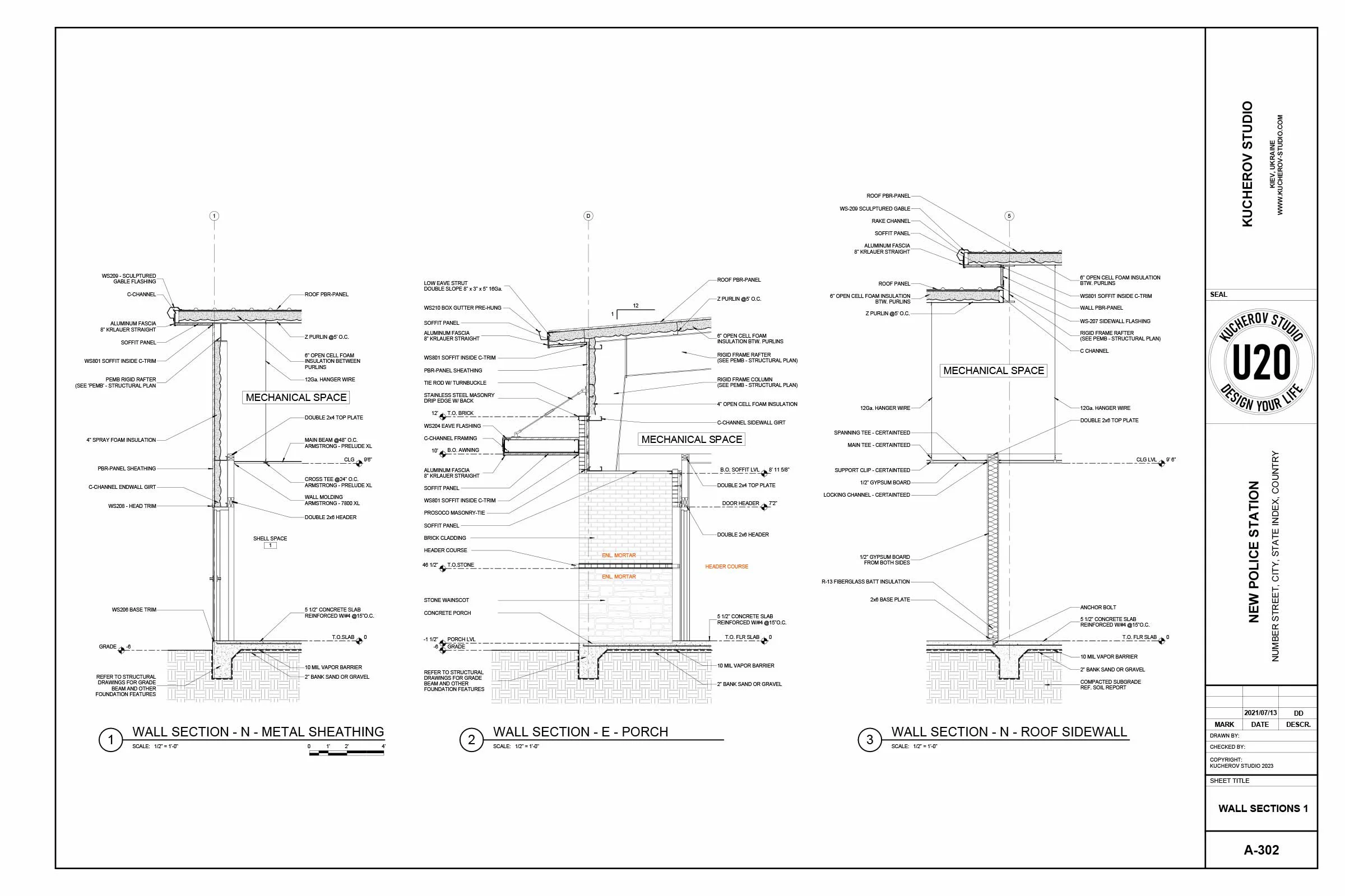 Building construction drawings - View 9